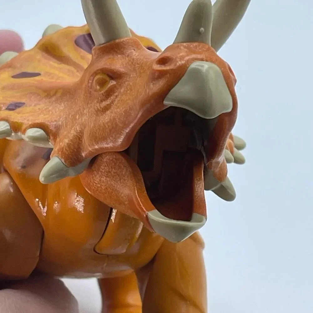 Playmobil orange Triceratops dinosaur figure. Posable. - Picture 4 of 6